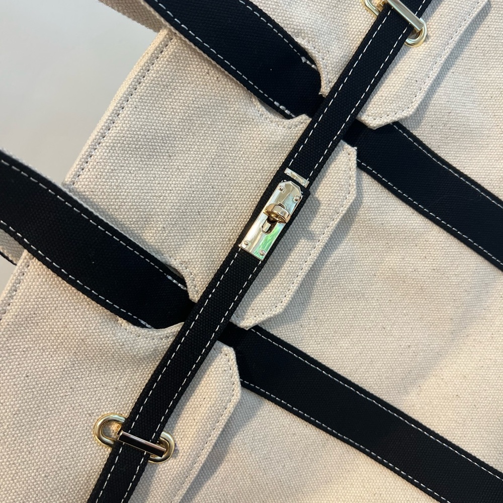 Boatkin Black Canvas Boat Tote Bag - Picture 5 of 6
